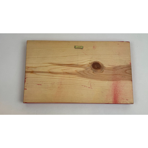 License Plate "Lauren" Folk Art Red Wood Backing Alaska - Picture 2 of 9